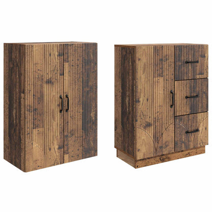 vidaXL Cabinet Set 2 pcs Old Wood Engineered Wood