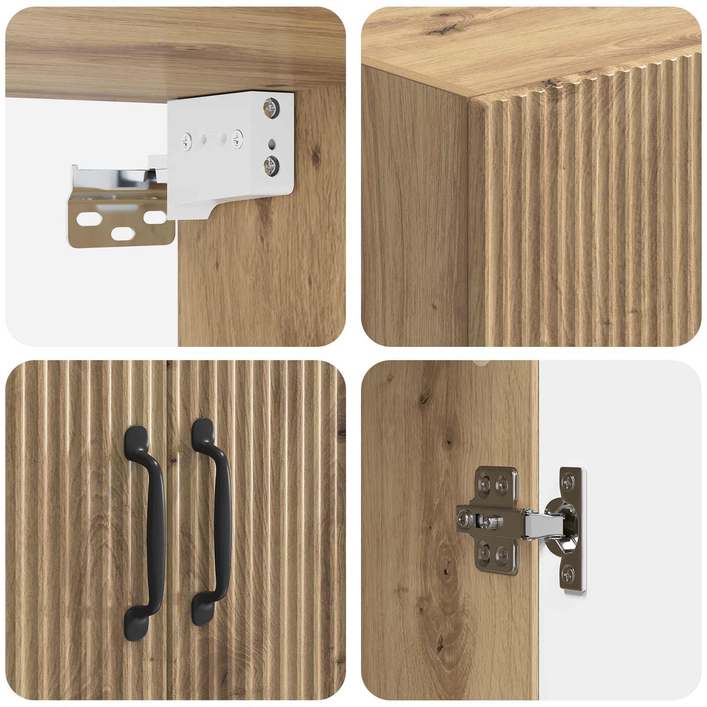 vidaXL Cabinet Set 2 pcs Artisan Oak Engineered Wood