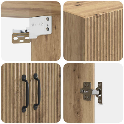 vidaXL Cabinet Set 2 pcs Artisan Oak Engineered Wood