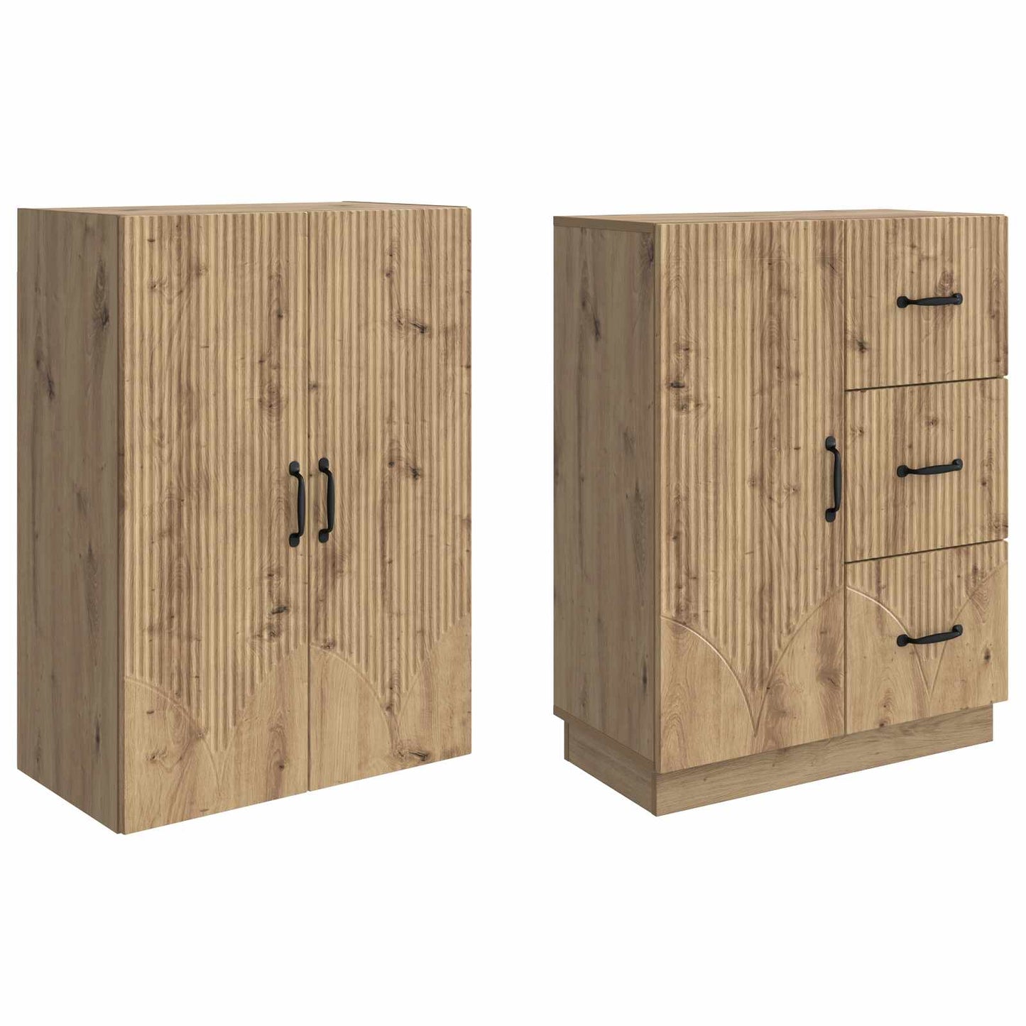 vidaXL Cabinet Set 2 pcs Artisan Oak Engineered Wood