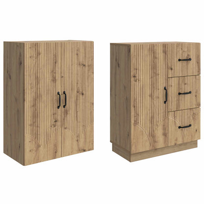 vidaXL Cabinet Set 2 pcs Artisan Oak Engineered Wood