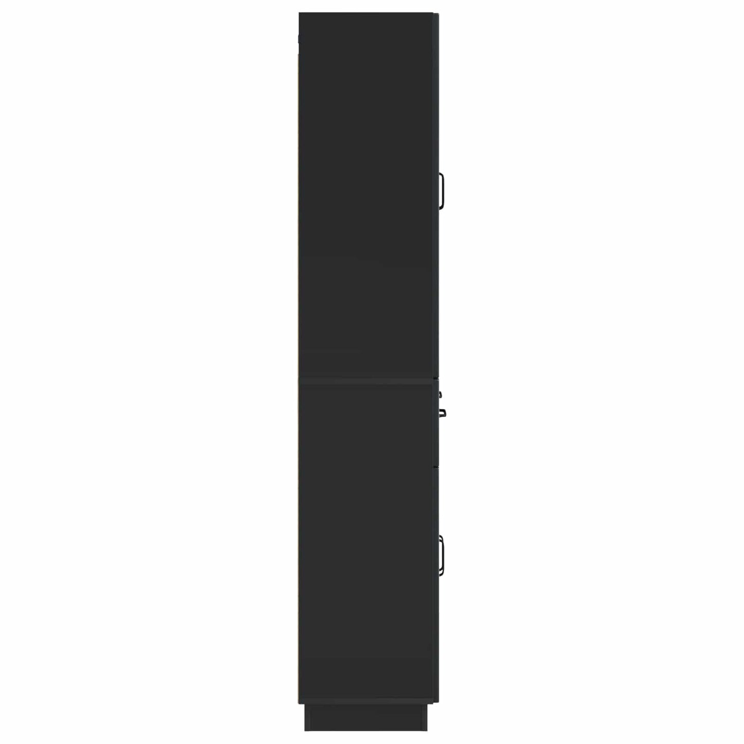 vidaXL Cabinet Set 2 pcs Black Engineered Wood