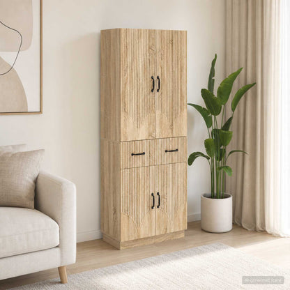 vidaXL Cabinet Set 2 pcs Sonoma Oak Engineered Wood