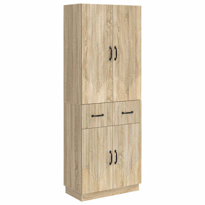 vidaXL Cabinet Set 2 pcs Sonoma Oak Engineered Wood