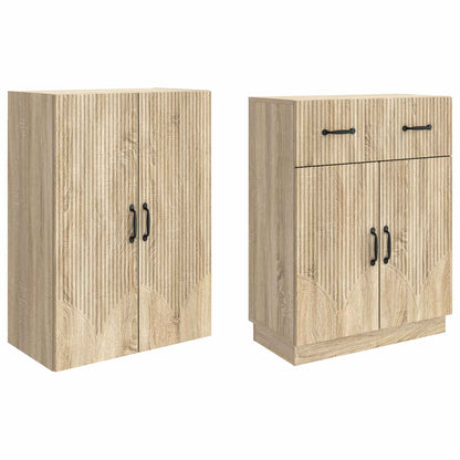 vidaXL Cabinet Set 2 pcs Sonoma Oak Engineered Wood