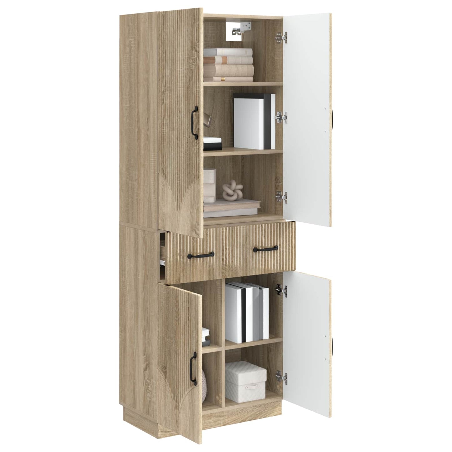 vidaXL Cabinet Set 2 pcs Sonoma Oak Engineered Wood