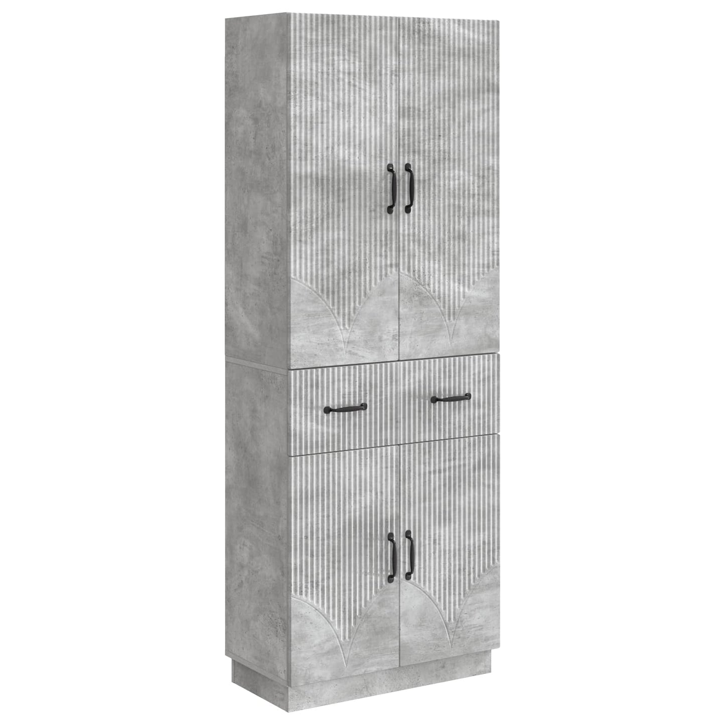 vidaXL Cabinet Set 2 pcs Concrete Grey Engineered Wood