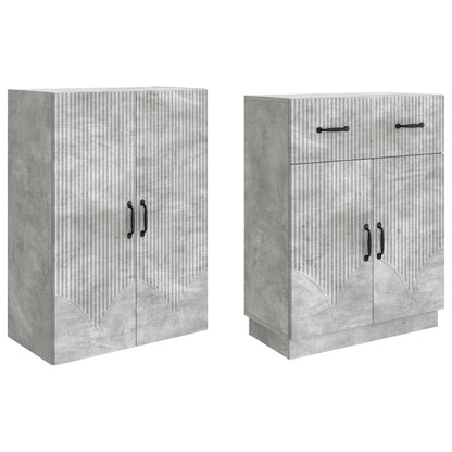 vidaXL Cabinet Set 2 pcs Concrete Grey Engineered Wood
