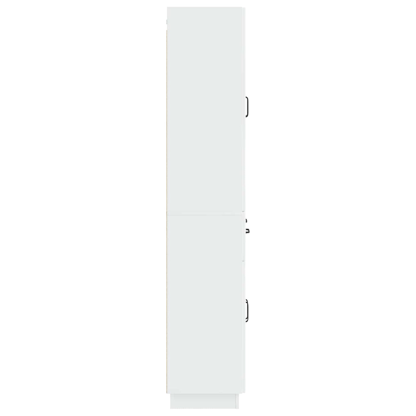 vidaXL Cabinet Set 2 pcs High Gloss White Engineered Wood