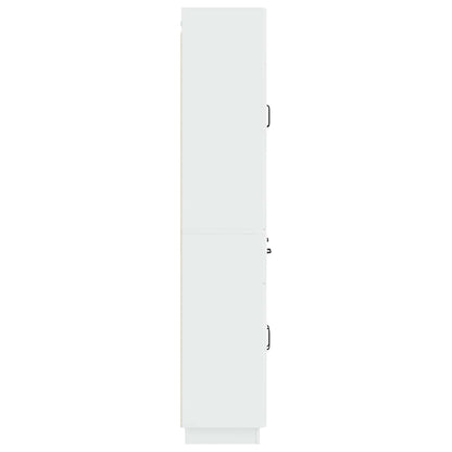 vidaXL Cabinet Set 2 pcs High Gloss White Engineered Wood