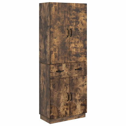 vidaXL Cabinet Set 2 pcs Smoked Oak Engineered Wood