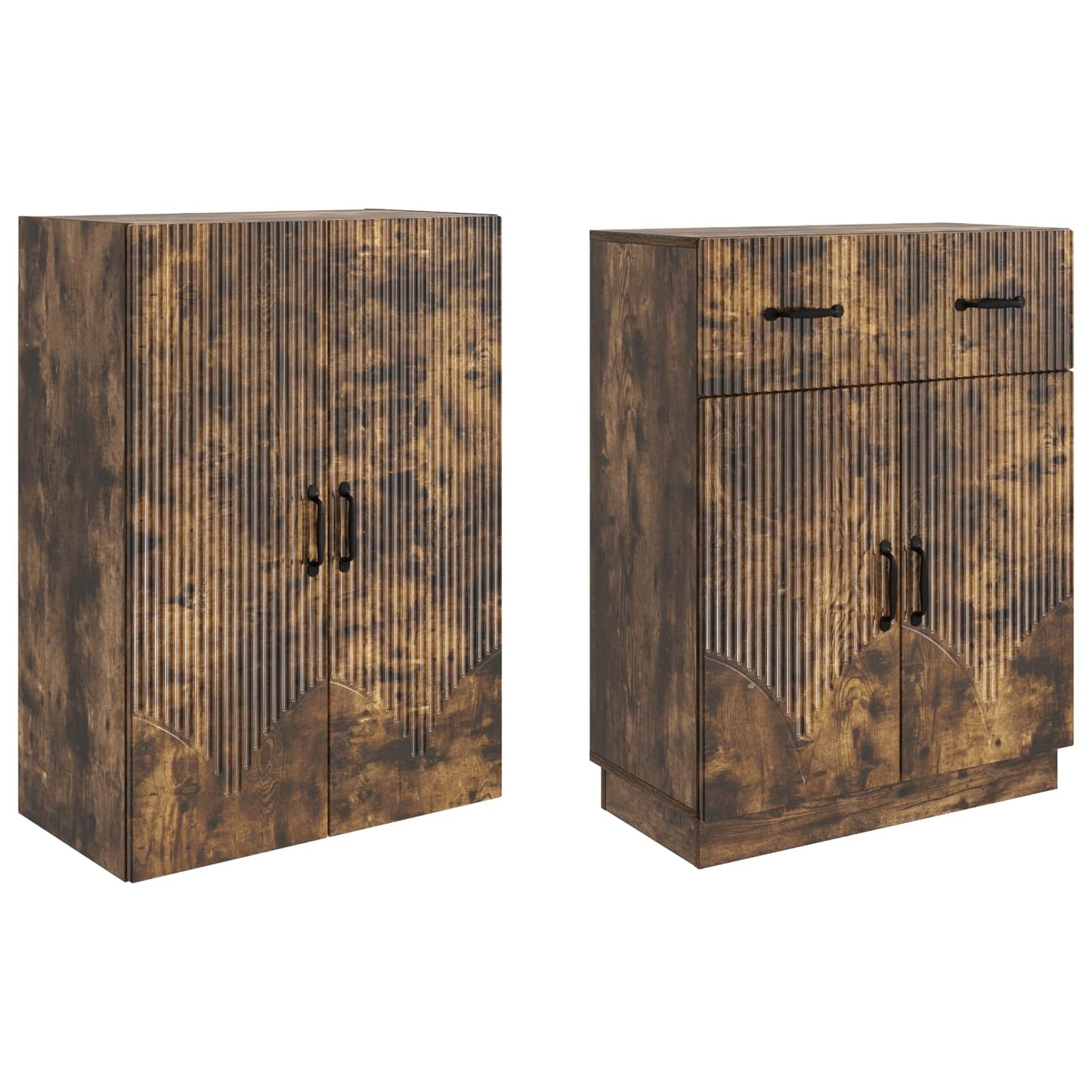 vidaXL Cabinet Set 2 pcs Smoked Oak Engineered Wood