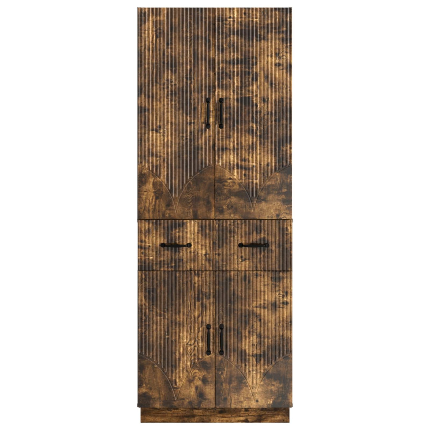 vidaXL Cabinet Set 2 pcs Smoked Oak Engineered Wood