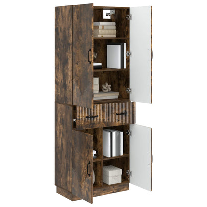 vidaXL Cabinet Set 2 pcs Smoked Oak Engineered Wood