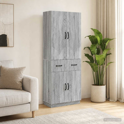 vidaXL Cabinet Set 2 pcs Grey Sonoma Engineered Wood