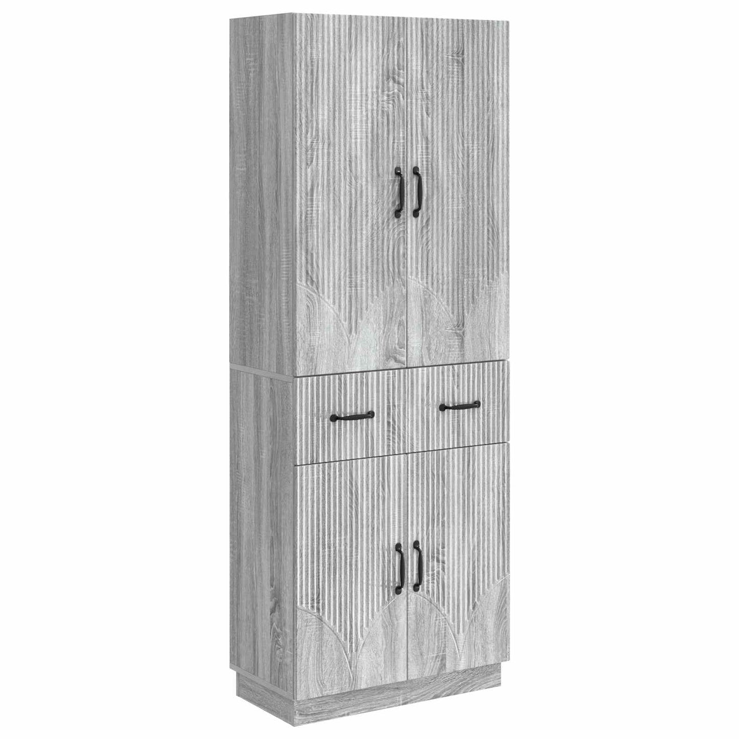 vidaXL Cabinet Set 2 pcs Grey Sonoma Engineered Wood