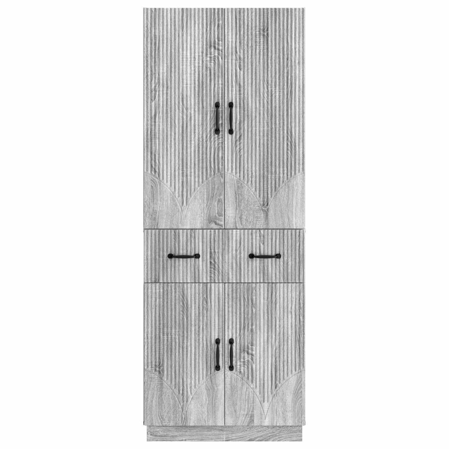 vidaXL Cabinet Set 2 pcs Grey Sonoma Engineered Wood