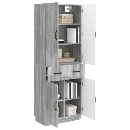 vidaXL Cabinet Set 2 pcs Grey Sonoma Engineered Wood