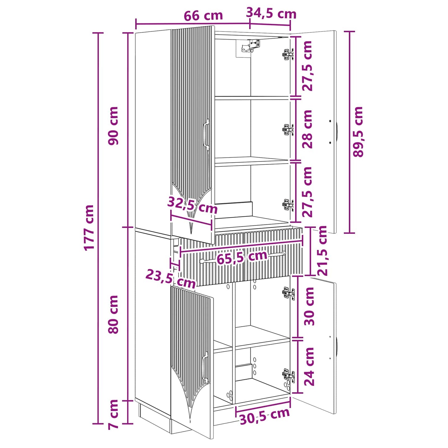 vidaXL Cabinet Set 2 pcs Grey Sonoma Engineered Wood