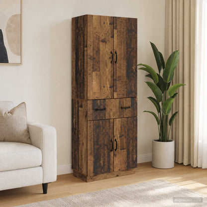 vidaXL Cabinet Set 2 pcs Old Wood Engineered Wood