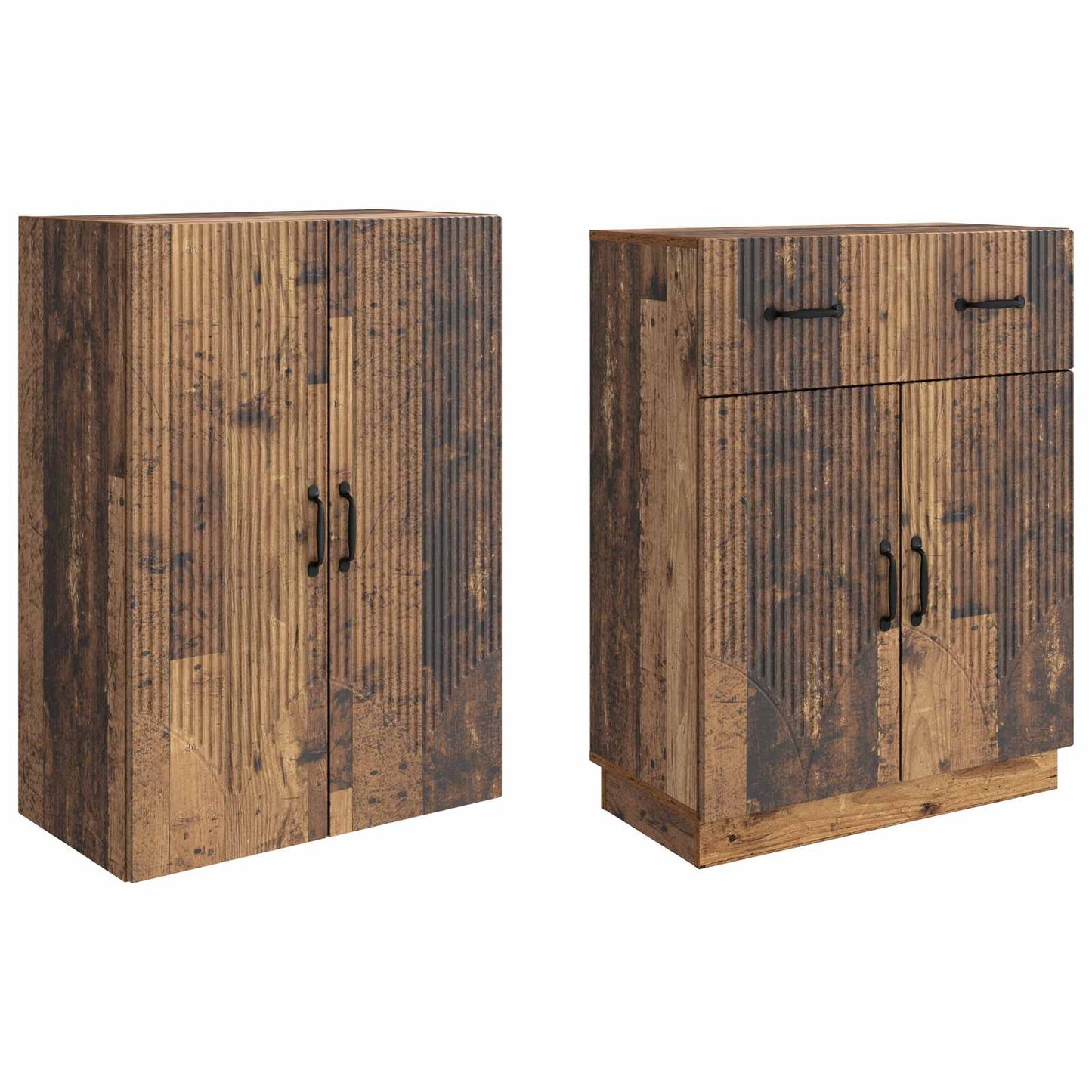 vidaXL Cabinet Set 2 pcs Old Wood Engineered Wood