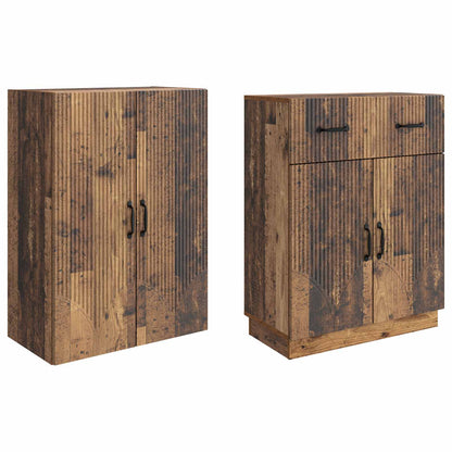 vidaXL Cabinet Set 2 pcs Old Wood Engineered Wood