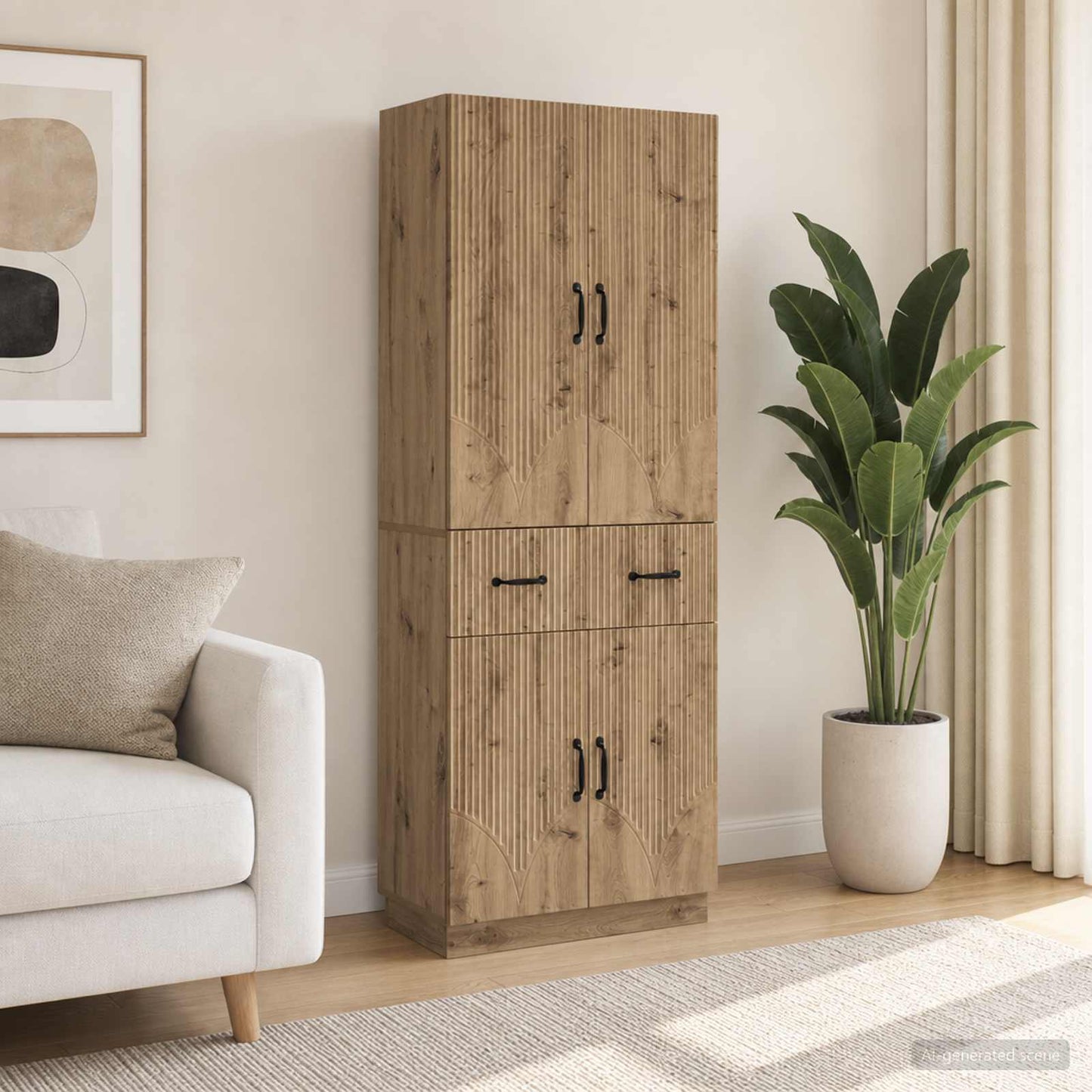 vidaXL Cabinet Set 2 pcs Artisan Oak Engineered Wood