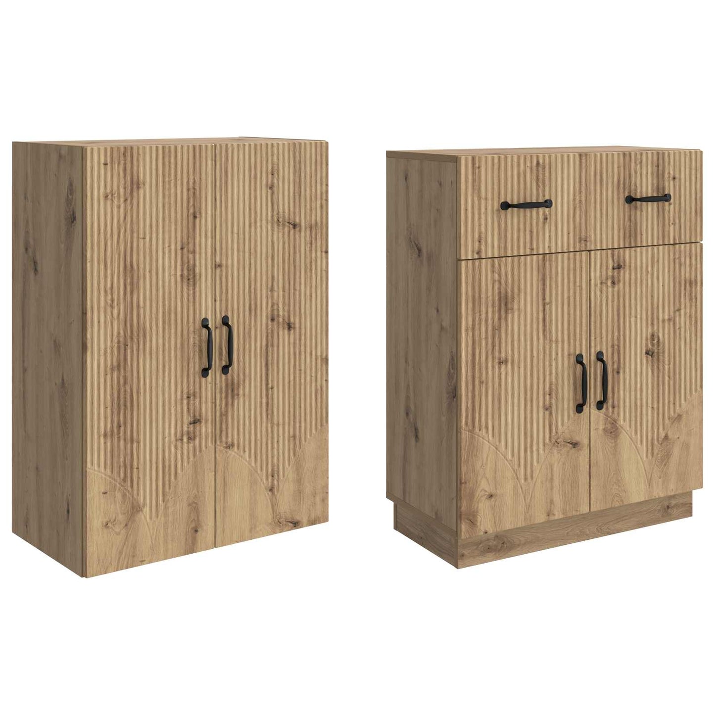 vidaXL Cabinet Set 2 pcs Artisan Oak Engineered Wood