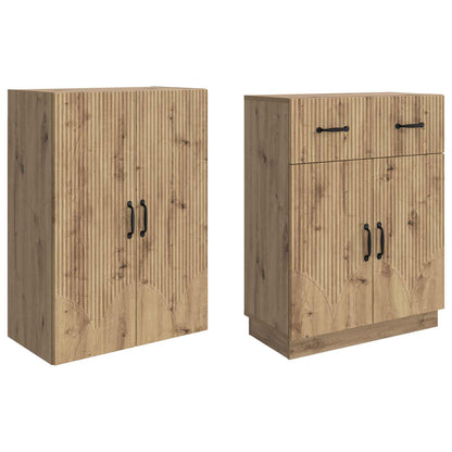 vidaXL Cabinet Set 2 pcs Artisan Oak Engineered Wood