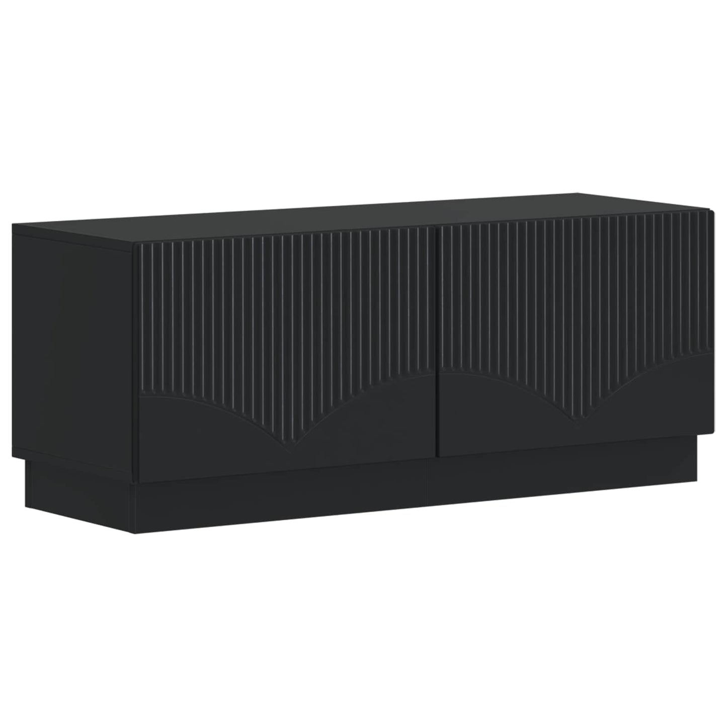 vidaXL 5 Piece LED TV Cabinet Black Engineered Wood