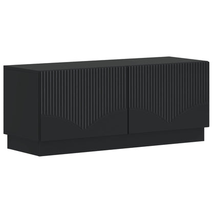 vidaXL 5 Piece LED TV Cabinet Black Engineered Wood