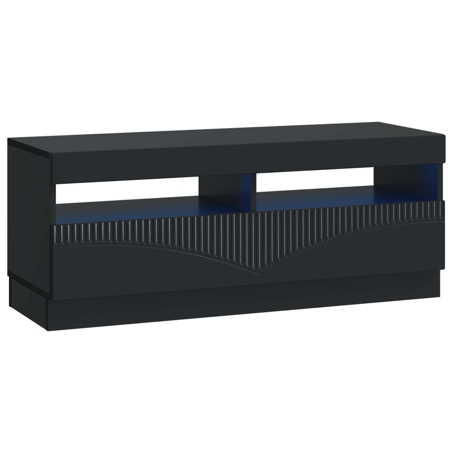 vidaXL 5 Piece LED TV Cabinet Black Engineered Wood