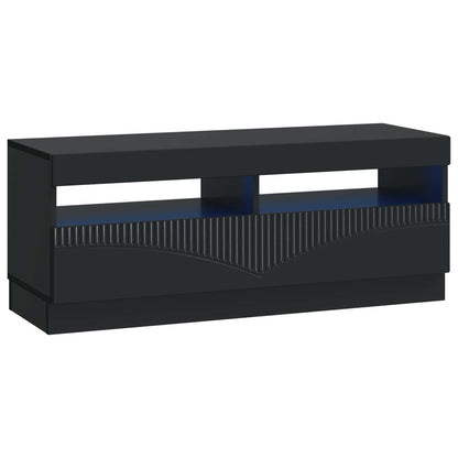 vidaXL 5 Piece LED TV Cabinet Black Engineered Wood