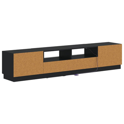 vidaXL 5 Piece LED TV Cabinet Black Engineered Wood