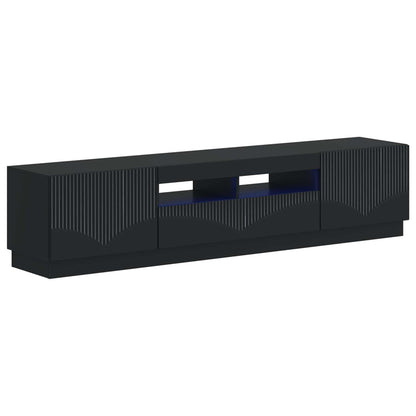 vidaXL 5 Piece LED TV Cabinet Black Engineered Wood