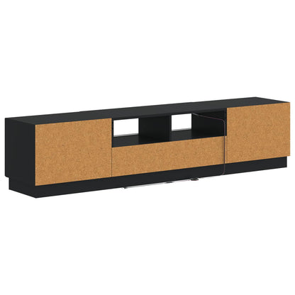 vidaXL 5 Piece LED TV Cabinet Black Engineered Wood