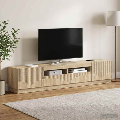 vidaXL LED TV Cabinet HOORN 3 pcs Sonoma Oak Engineered Wood
