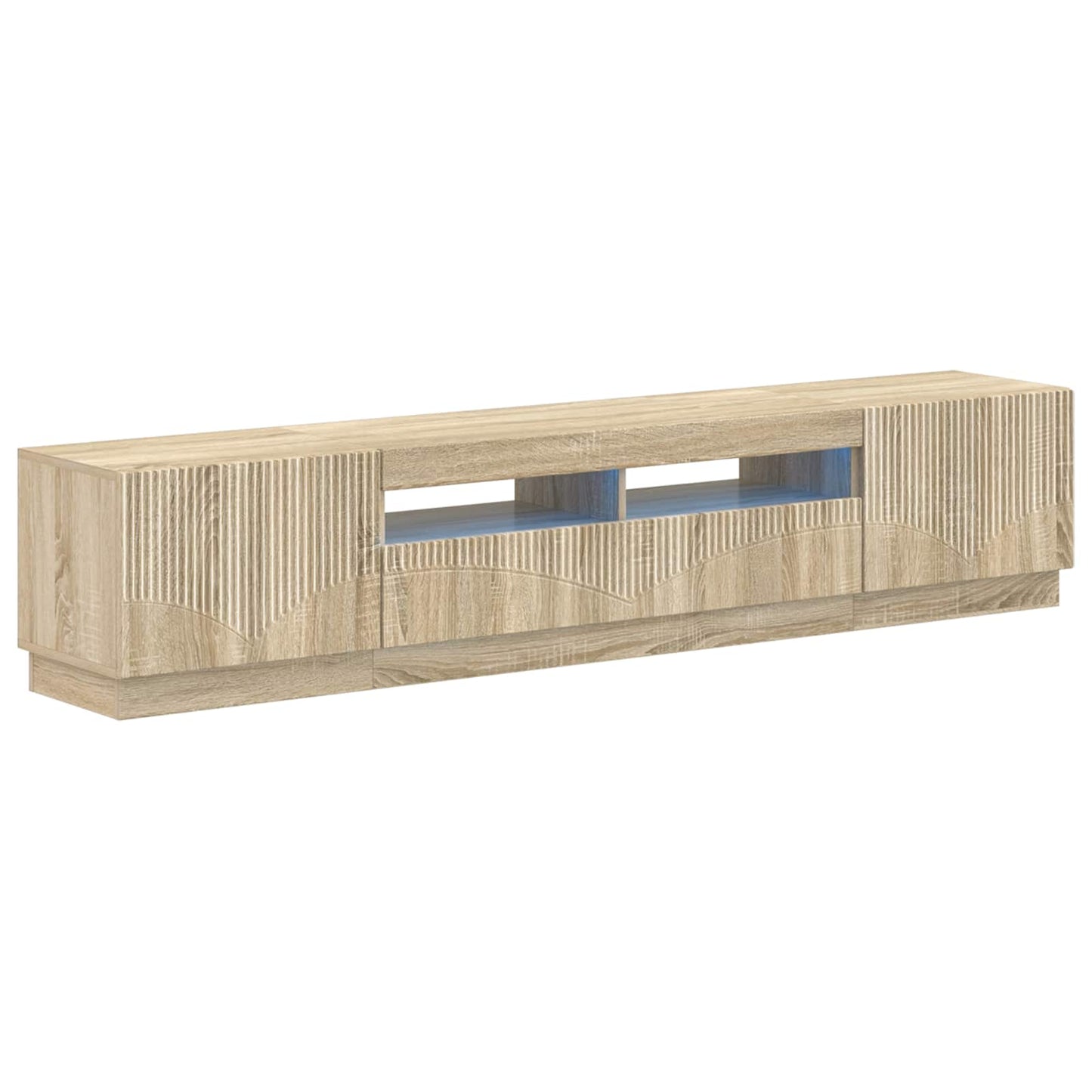 vidaXL 5 Piece LED TV Cabinet Sonoma Oak Engineered Wood