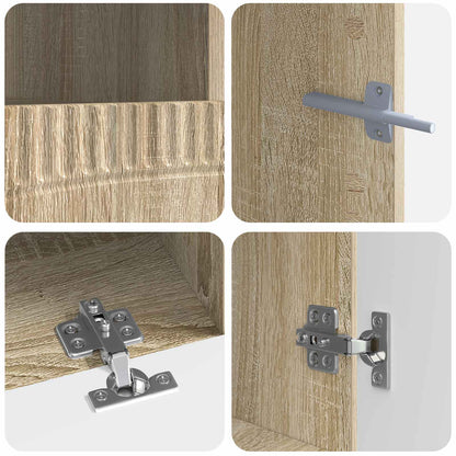 vidaXL 5 Piece LED TV Cabinet Sonoma Oak Engineered Wood