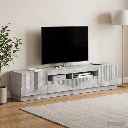 vidaXL LED TV Cabinet HOORN 3 pcs Concrete Grey Engineered Wood