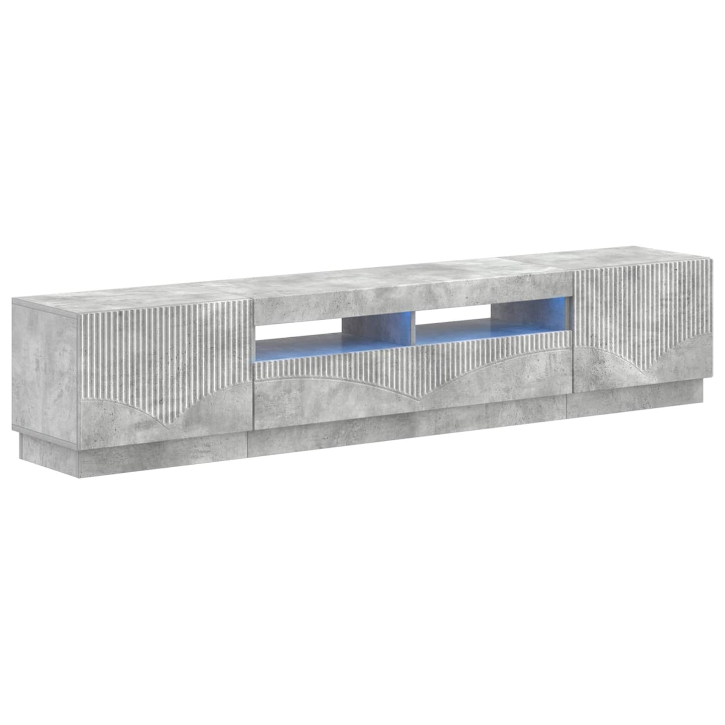 vidaXL 5 Piece LED TV Cabinet Concrete Grey Engineered Wood