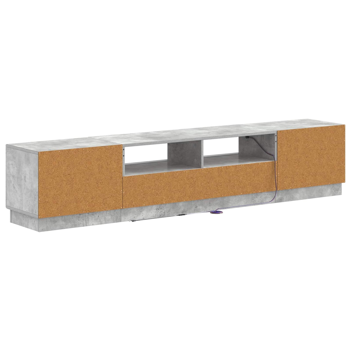 vidaXL 5 Piece LED TV Cabinet Concrete Grey Engineered Wood