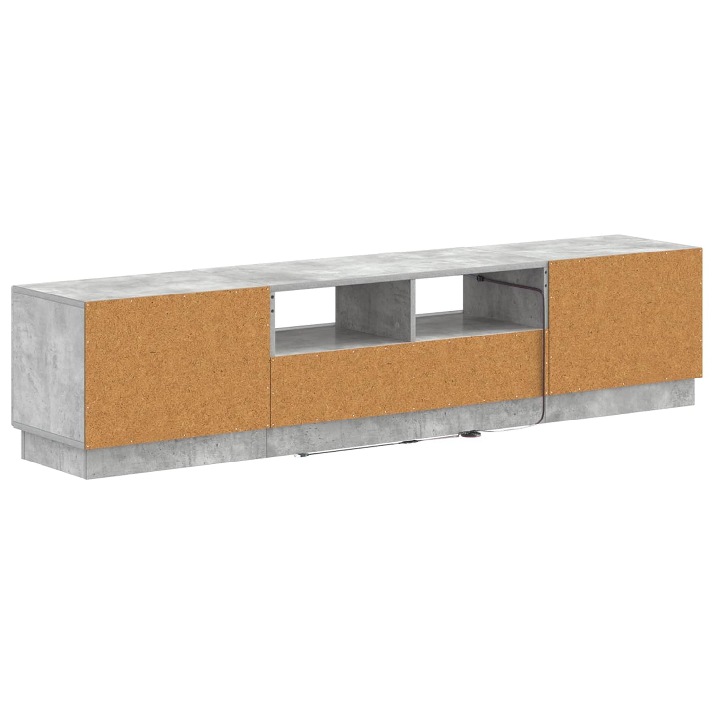 vidaXL 5 Piece LED TV Cabinet Concrete Grey Engineered Wood