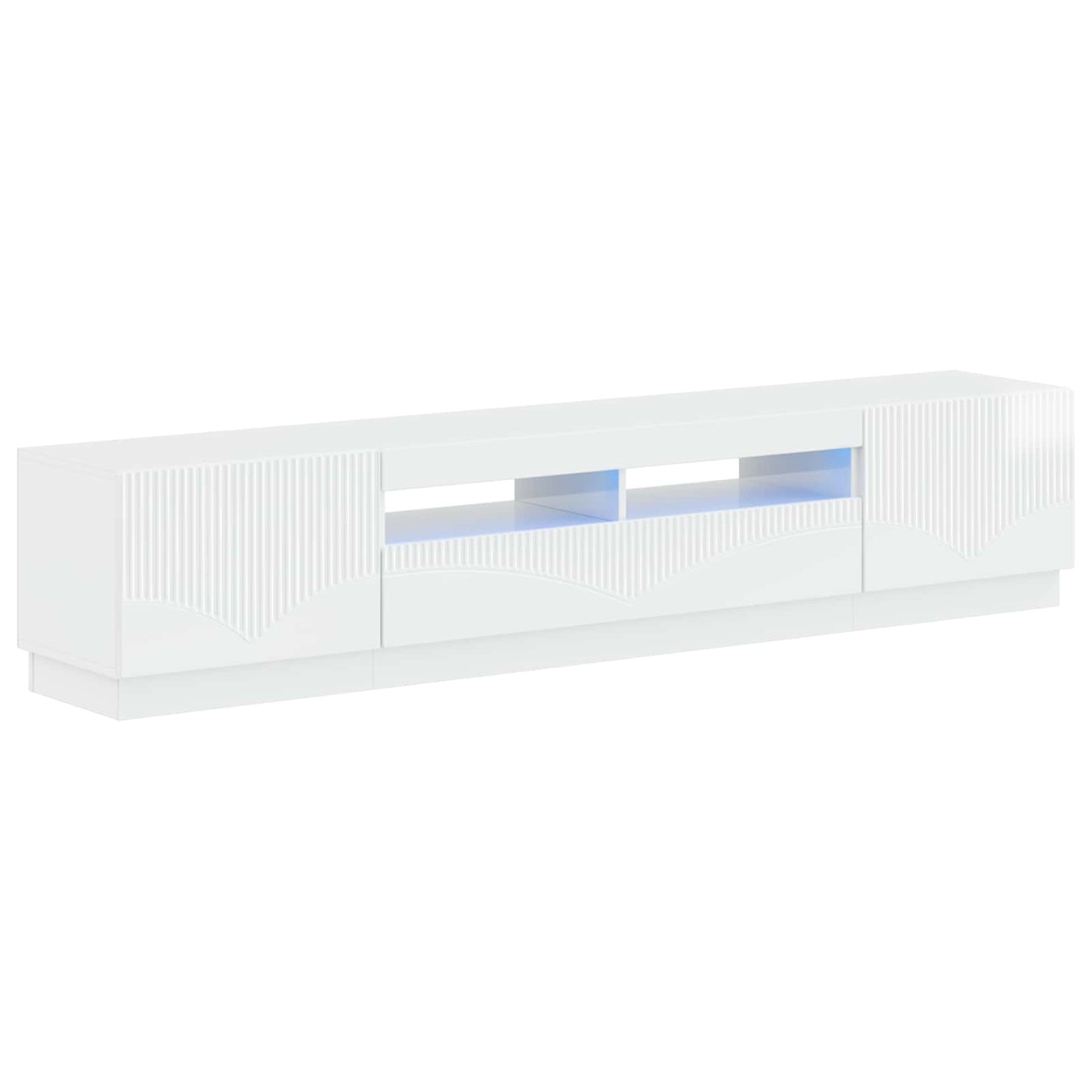 vidaXL 5 Piece LED TV Cabinet High Gloss White Engineered Wood