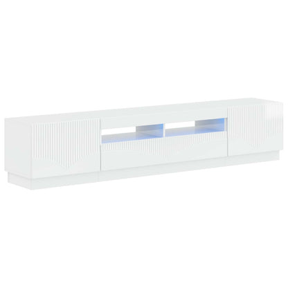 vidaXL 5 Piece LED TV Cabinet High Gloss White Engineered Wood