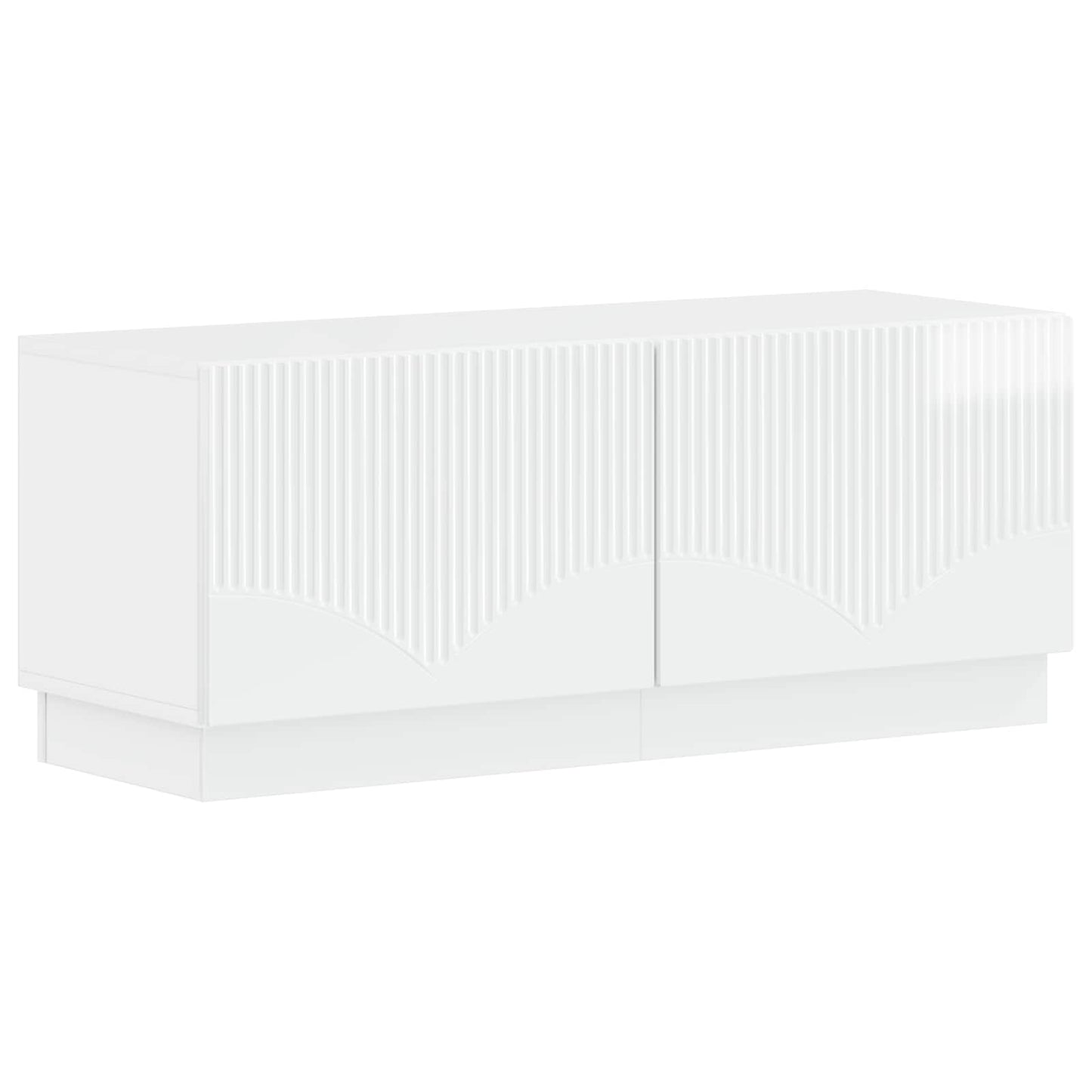 vidaXL 5 Piece LED TV Cabinet High Gloss White Engineered Wood