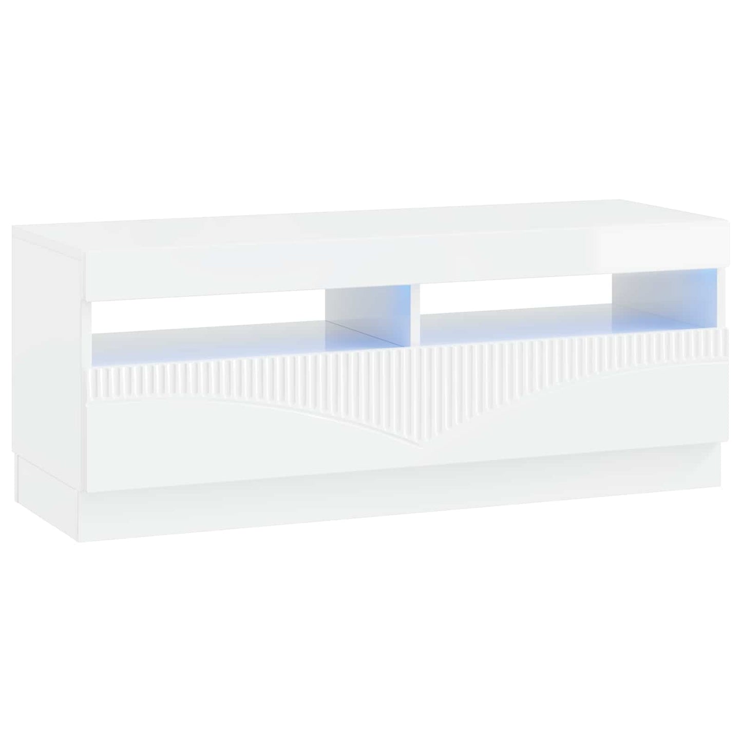 vidaXL 5 Piece LED TV Cabinet High Gloss White Engineered Wood