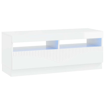 vidaXL 5 Piece LED TV Cabinet High Gloss White Engineered Wood