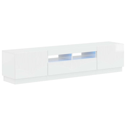 vidaXL 5 Piece LED TV Cabinet High Gloss White Engineered Wood