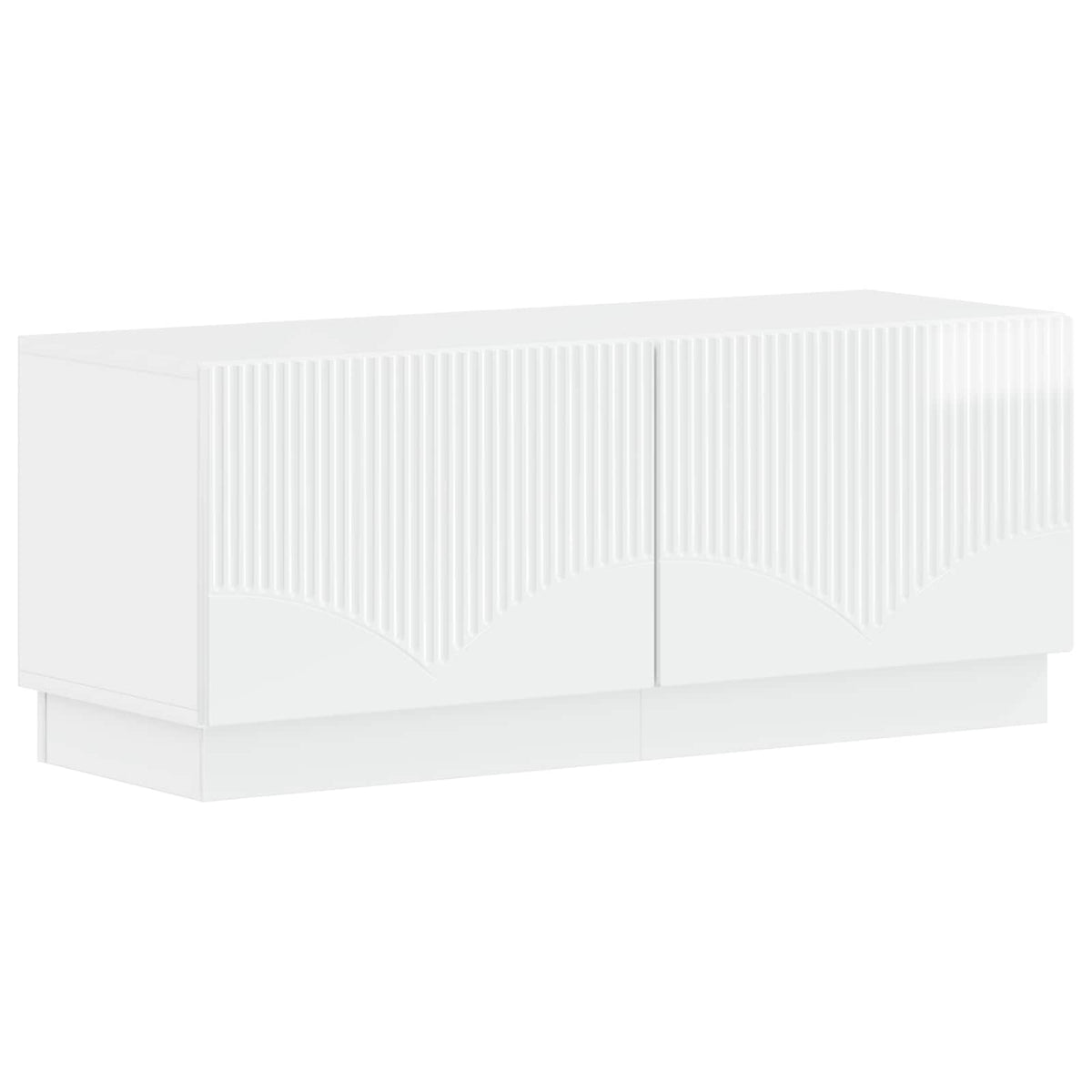 vidaXL LED TV Cabinet HOORN 3 pcs High Gloss White Engineered Wood